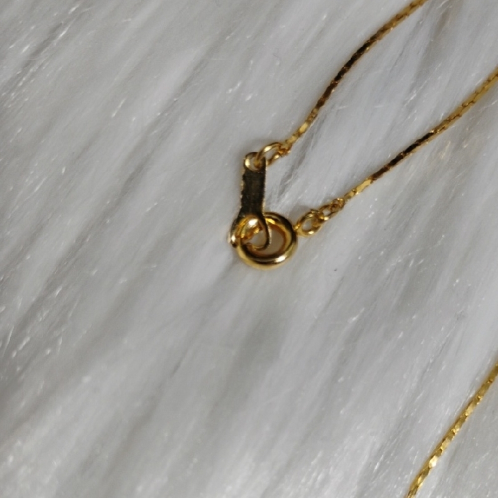 SALE! Christian Dior Gold Plated Heart Pendant Necklace W Polished Heart Charm - Picture 3 of 12
